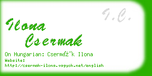 ilona csermak business card